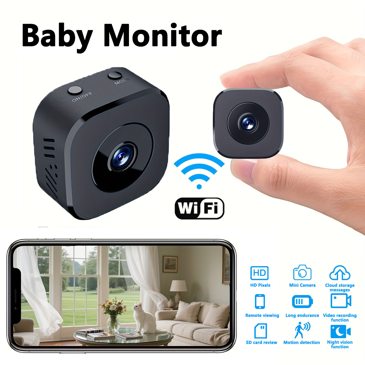 Compact Camera Mirrorless - 1080P HD Mini WiFi Camera Indoor