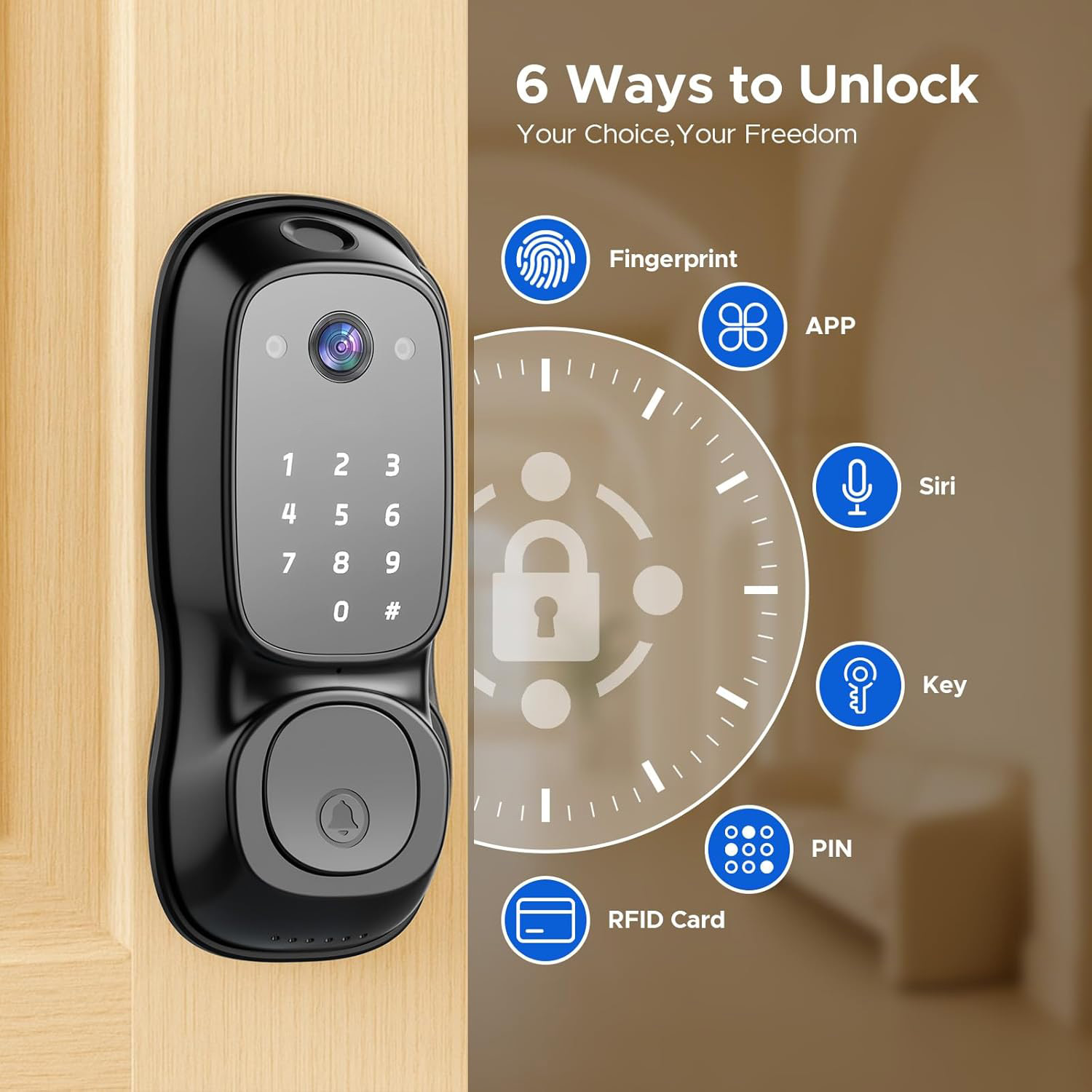 Tuya Wifi Smart Door Lock ‎Cam - Electronics & Gadgets Starting With D ulasan dan harga