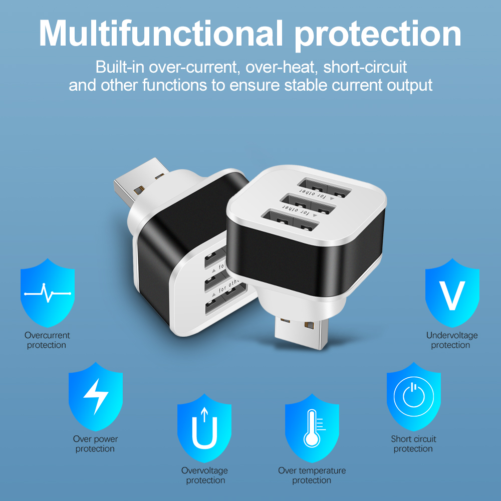 3 Port USB Slots Adaptor Exten - Electronics Gadgets For Car ulasan dan harga