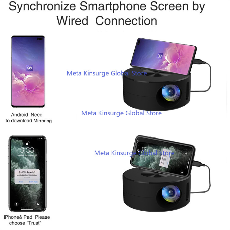 YT200 Wired Same Screen Childr - Mini Projector Portable ulasan dan harga