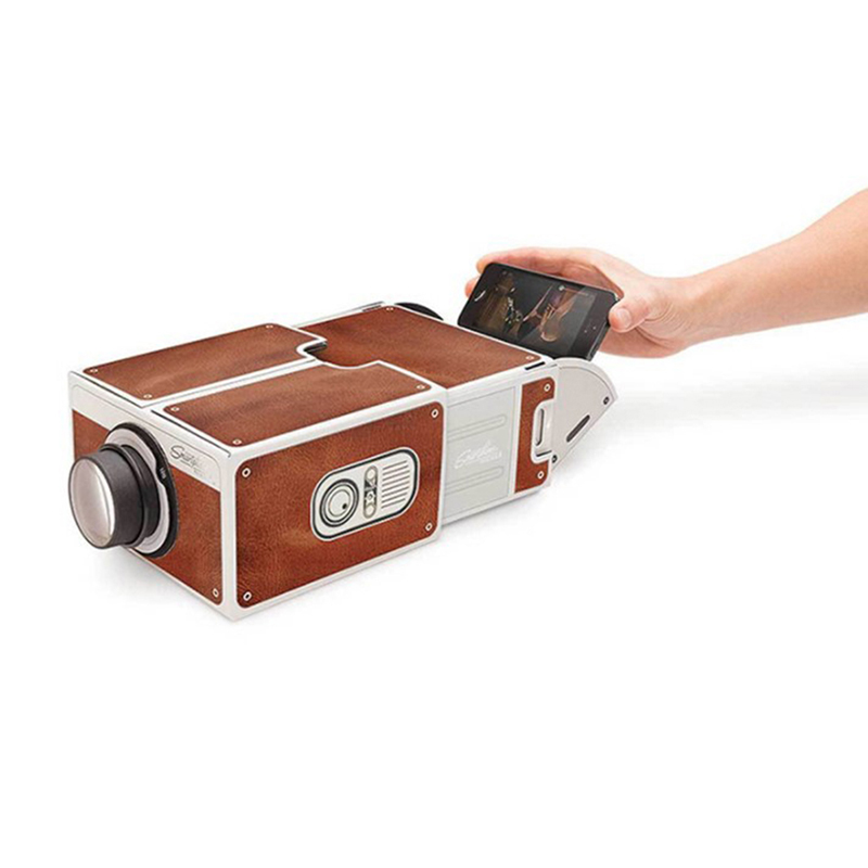 DIY 3D Projector Cardboard Min - Mini Projector Portable ulasan dan harga