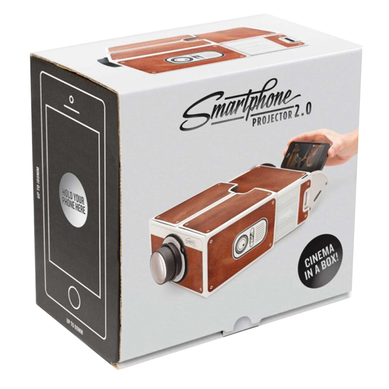 DIY 3D Projector Cardboard Min - Mini Projector Portable ulasan dan harga