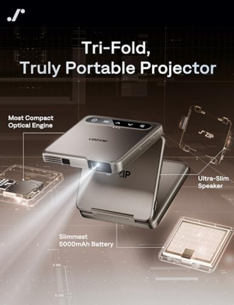 Yinzam ZIP Gold Tri-Fold Porta - Mini Projector Portable ulasan dan harga