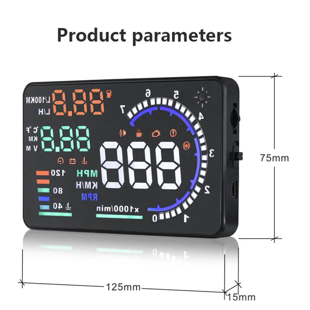 A8 OBD HUD Head-up Display Spe - Electronics Gadgets For Car ulasan dan harga
